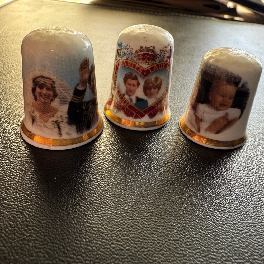 Royal Wedding Commemorative & Prince William’s 1st Birthday 1983 Thimbles